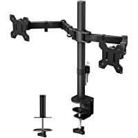 BONTEC Soporte Monitor Doble para Monitor 13-27 Pulgadas LED-LCD- Soporte 2 Monitores Peso Máximo 10KG de Cada Brazo…